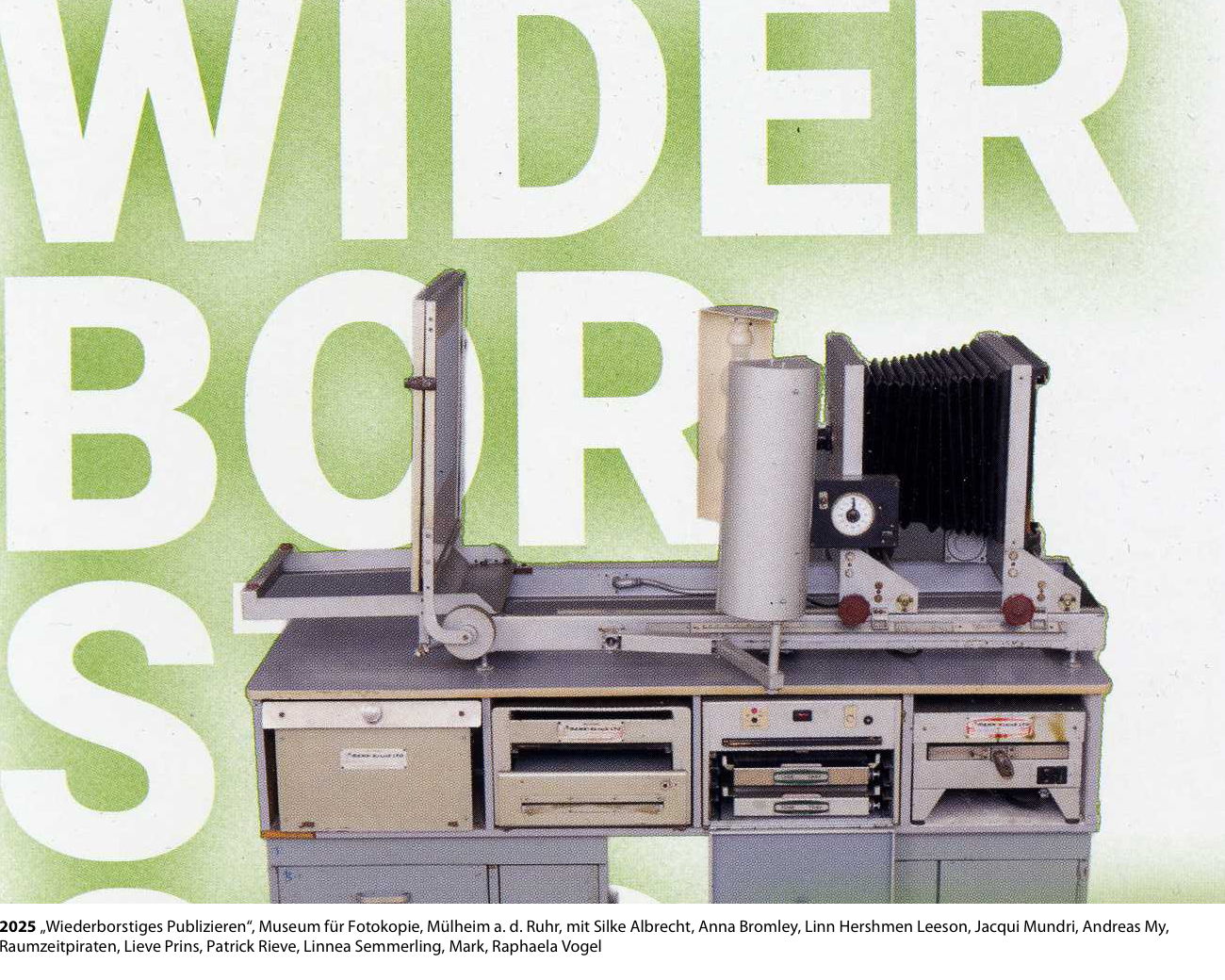 Andreas My, Wiederborstiges Publizieren, Museum für Fotokopie, Mülheim a.d. Ruhr, 2025